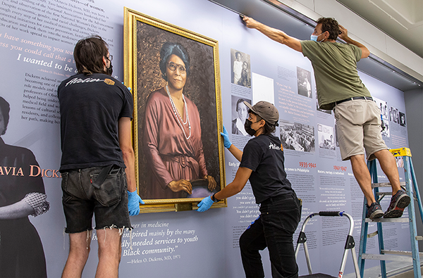 caption: The expanded exhibit and new home for Helen Octavia Dickens’ portrait was installed in late August 2021 and dedicated in early December.
