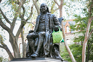 ben franklin with climate action plan