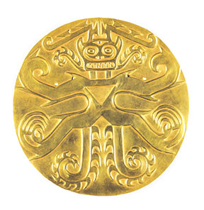 gold embossed plate