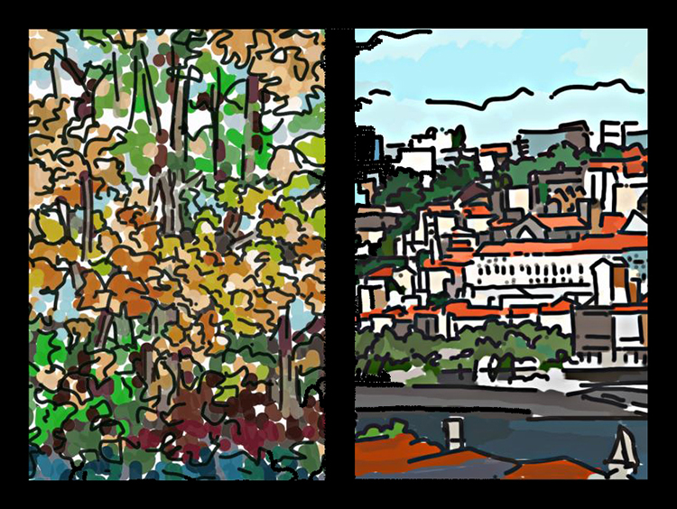 caption:The work of Sherman Aronson—who focuses on illustrating the importance of green spaces within our cities to heighten our awareness of nature around us in the dense urban contexts where we live—is now at the Burrison Gallery in the University Club at Penn. The exhibit’s opening reception will take place 5-7 p.m. Friday, December 6 at the Burrison Gallery in the University Club on the second floor of the Inn at Penn. The show runs through January 20.