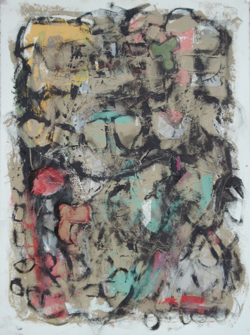 A painting from the Small Abstractions exhibit by artist Kathleen Shaver.