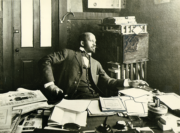 caption: W.E.B. Du Bois was a prolific sociologist and civil rights pioneer, whose work paved the way for studying race. Du Bois College House was named in his honor in 1981.
