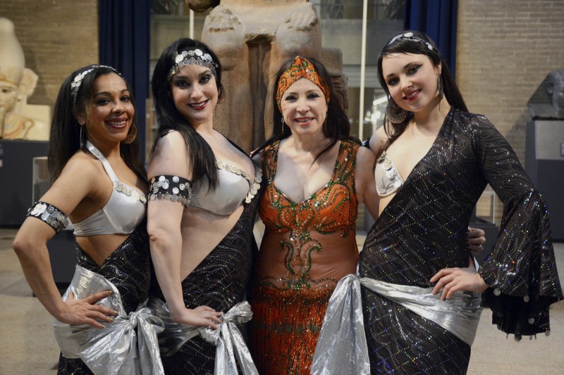 caption: Belly dancer and dance scholar Habiba and company showcase folkloric Egyptian dances. Photograph by Penn Museum.