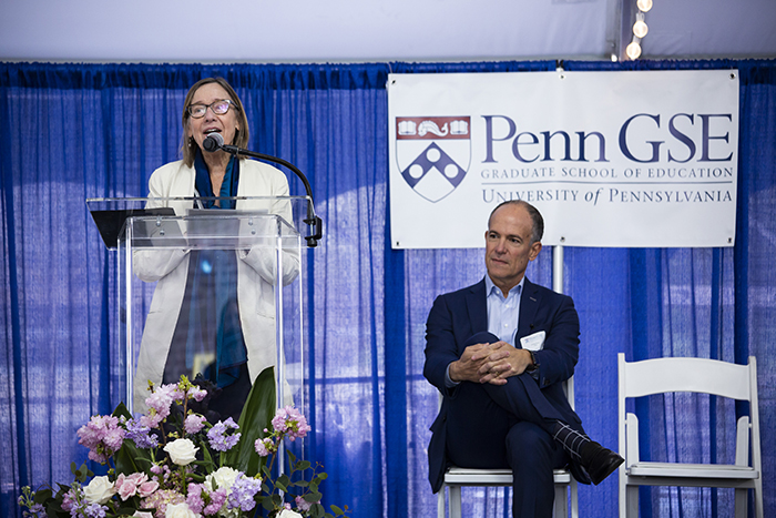 Caption: Dean Pam Grossman said the expansion and renovation of the building will help achieve the school's vision for 