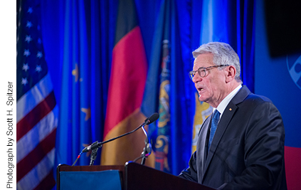 His Excellency Joachim Gauck, president of the Federal Republic of Germany. Photography by Scott H. Spitzer.