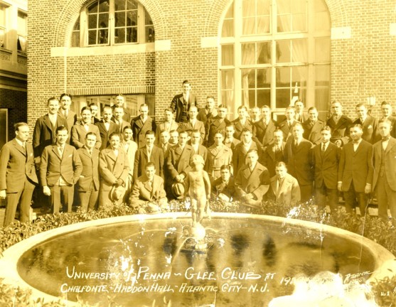 caption: University of Pennsylvania Glee Club, Atlantic City, 1929. Photograph from the University of Pennsylvania Archives.