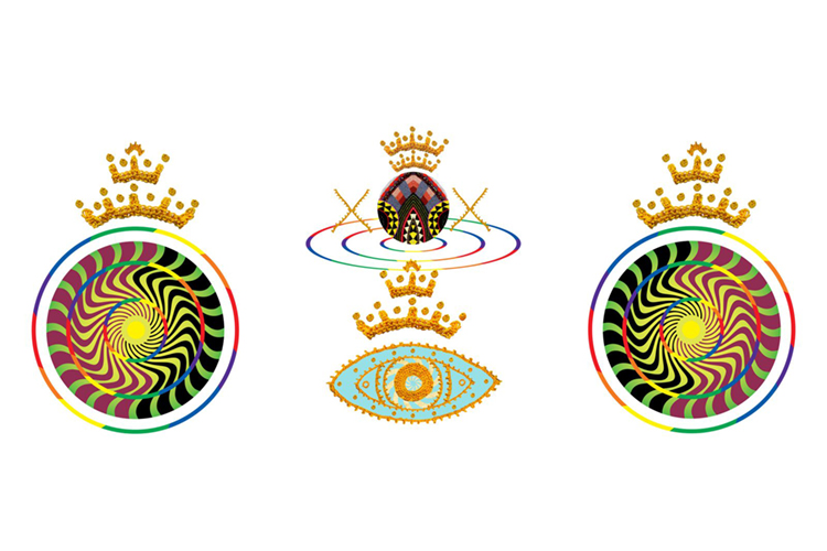 caption: Philly-based artist Xenobia Bailey’s “funktional” designs. Photo Courtesy of the Institute of Contemporary Art.