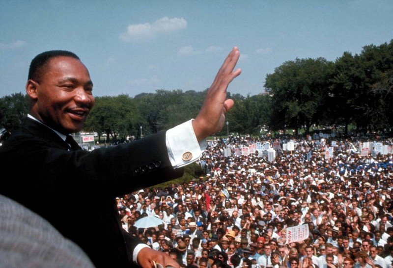 caption: Dr. Martin Luther King, Jr. giving his now famous I Have a Dream speech in Washington, DC, in 1963. Photograph by Francis Miller, LIFE.