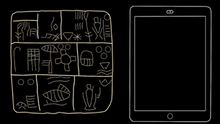 Ancient and modern day tablet