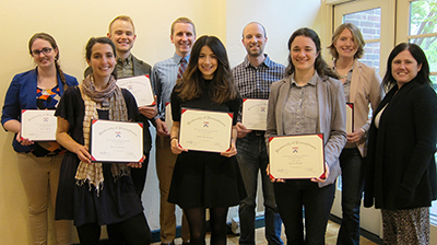 caption: Penn Prize for Excellence in Teaching by Graduate Students 2016 recipients.