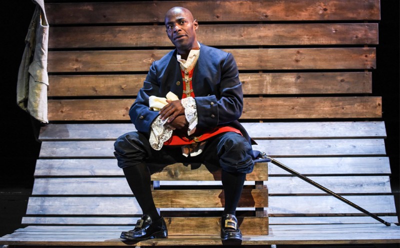 caption: Royal Shakespeare Company actor Paterson Joseph plays Charles Ignatius Sancho. Photo courtesy of the Annenberg Center.