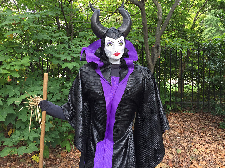 A scarecrow of Disney’s Maleficent.