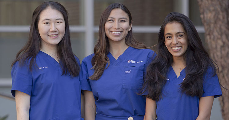 caption: Alisa Lee, Viviana Portillo, and Diya Sabrina Chandra. Not pictured: Shan Yu.