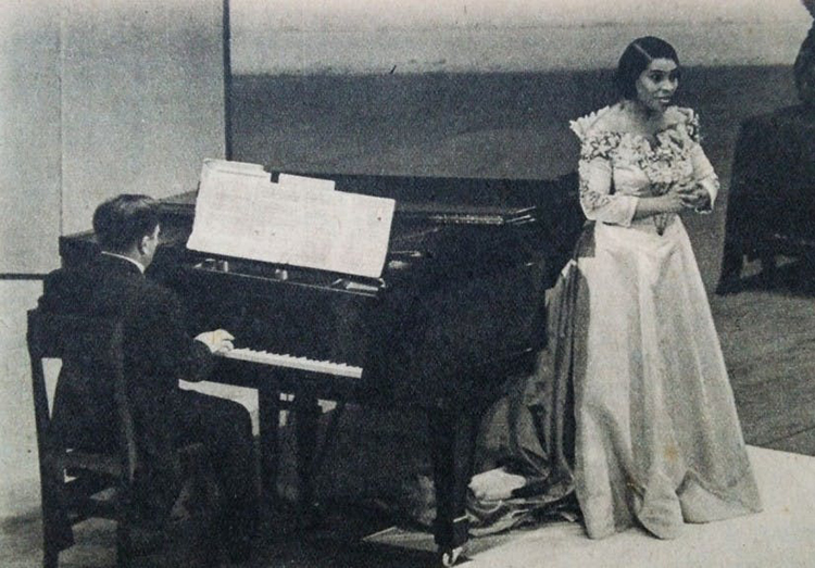 caption: Marian Anderson in performance. Photo Courtesy Kislak Center for Special Collections